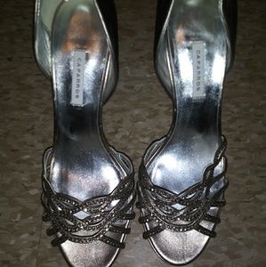 Silver formalware heels